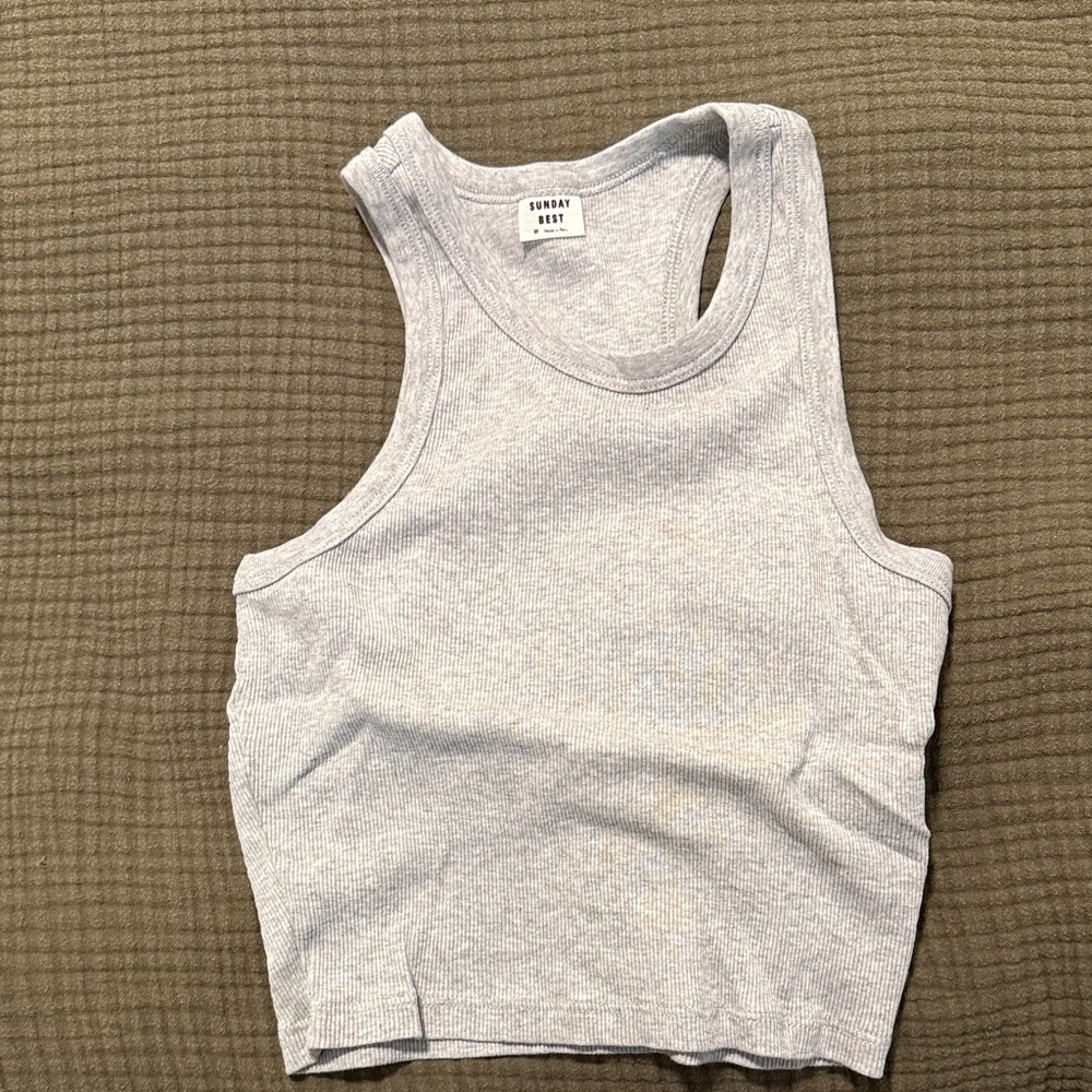 Sunday Best Light Gray Tank Top